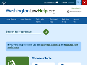 'washingtonlawhelp.org' screenshot