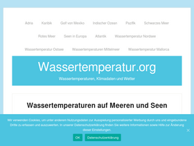 'wassertemperatur.org' screenshot