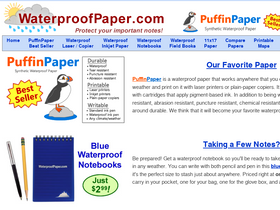 'waterproofpaper.com' screenshot