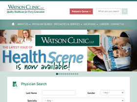'watsonclinic.com' screenshot