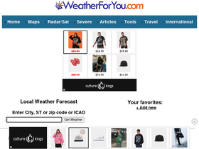'weatherforyou.com' screenshot