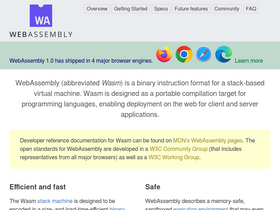 'webassembly.org' screenshot