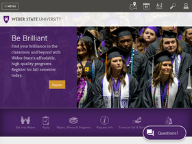'weber.edu' screenshot
