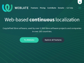 'weblate.org' screenshot