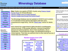 'webmineral.com' screenshot