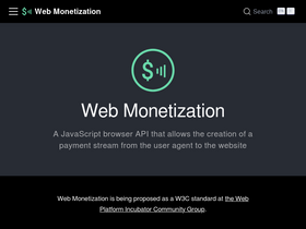 'webmonetization.org' screenshot