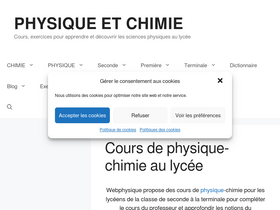 'webphysique.fr' screenshot