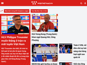 'webthethao.vn' screenshot