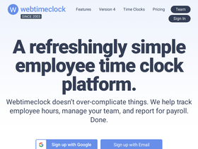 'webtimeclock.com' screenshot