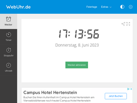 'webuhr.de' screenshot