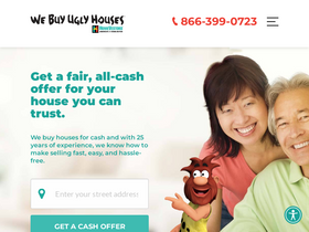 'webuyuglyhouses.com' screenshot