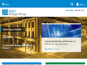 'wecenergygroup.com' screenshot
