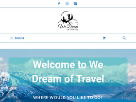 'wedreamoftravel.com' screenshot