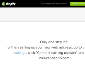 'weekendsonly.com' screenshot