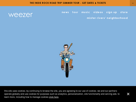 'weezer.com' screenshot