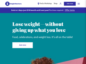 'weightwatchers.com' screenshot