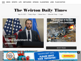 'weirtondailytimes.com' screenshot