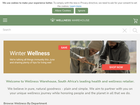 'wellnesswarehouse.com' screenshot
