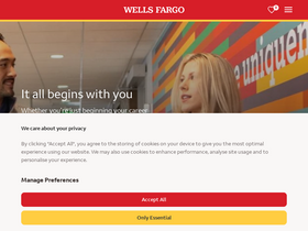 'wellsfargojobs.com' screenshot