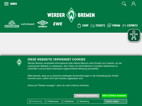 'werder.de' screenshot