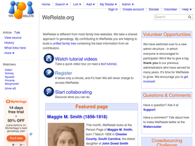 'werelate.org' screenshot