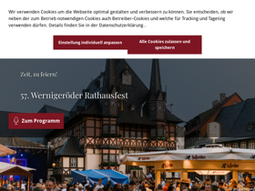 'wernigerode-tourismus.de' screenshot