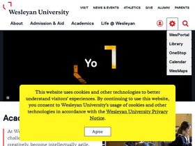 'wesleyan.edu' screenshot