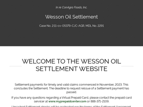 'wessonoilsettlement.com' screenshot