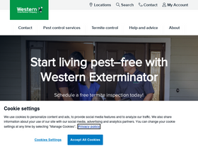 'westernexterminator.com' screenshot