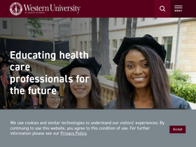 'westernu.edu' screenshot