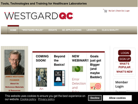 'westgard.com' screenshot
