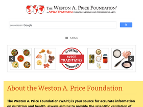 'westonaprice.org' screenshot