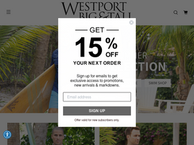 'westportbigandtall.com' screenshot