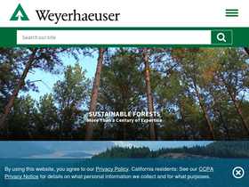 'weyerhaeuser.com' screenshot