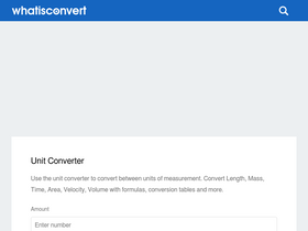 'whatisconvert.com' screenshot