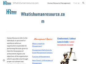 'whatishumanresource.com' screenshot
