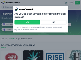 'wheresweed.com' screenshot