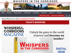 'whispersinthecorridors.com' screenshot