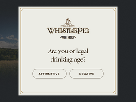 'whistlepigwhiskey.com' screenshot