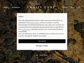 'whitecube.com' screenshot