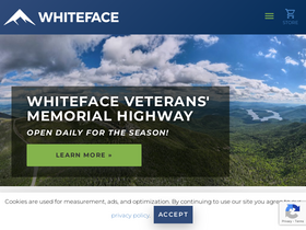 'whiteface.com' screenshot