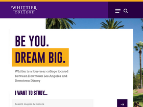 'whittier.edu' screenshot