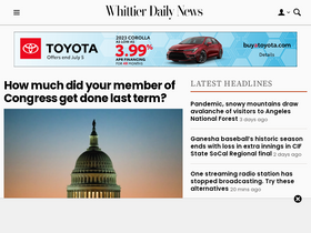 'whittierdailynews.com' screenshot