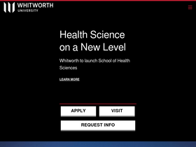 'whitworth.edu' screenshot