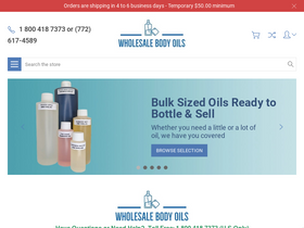 'wholesalebodyoils.com' screenshot