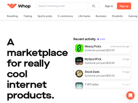 'whop.com' screenshot