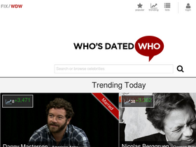 'whosdatedwho.com' screenshot