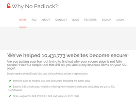 'whynopadlock.com' screenshot
