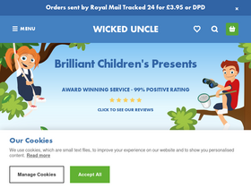 'wickeduncle.co.uk' screenshot