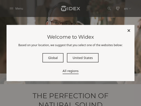 'widex.com' screenshot